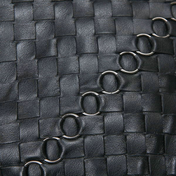 Bottega Veneta waxed leather tote 16053 black
